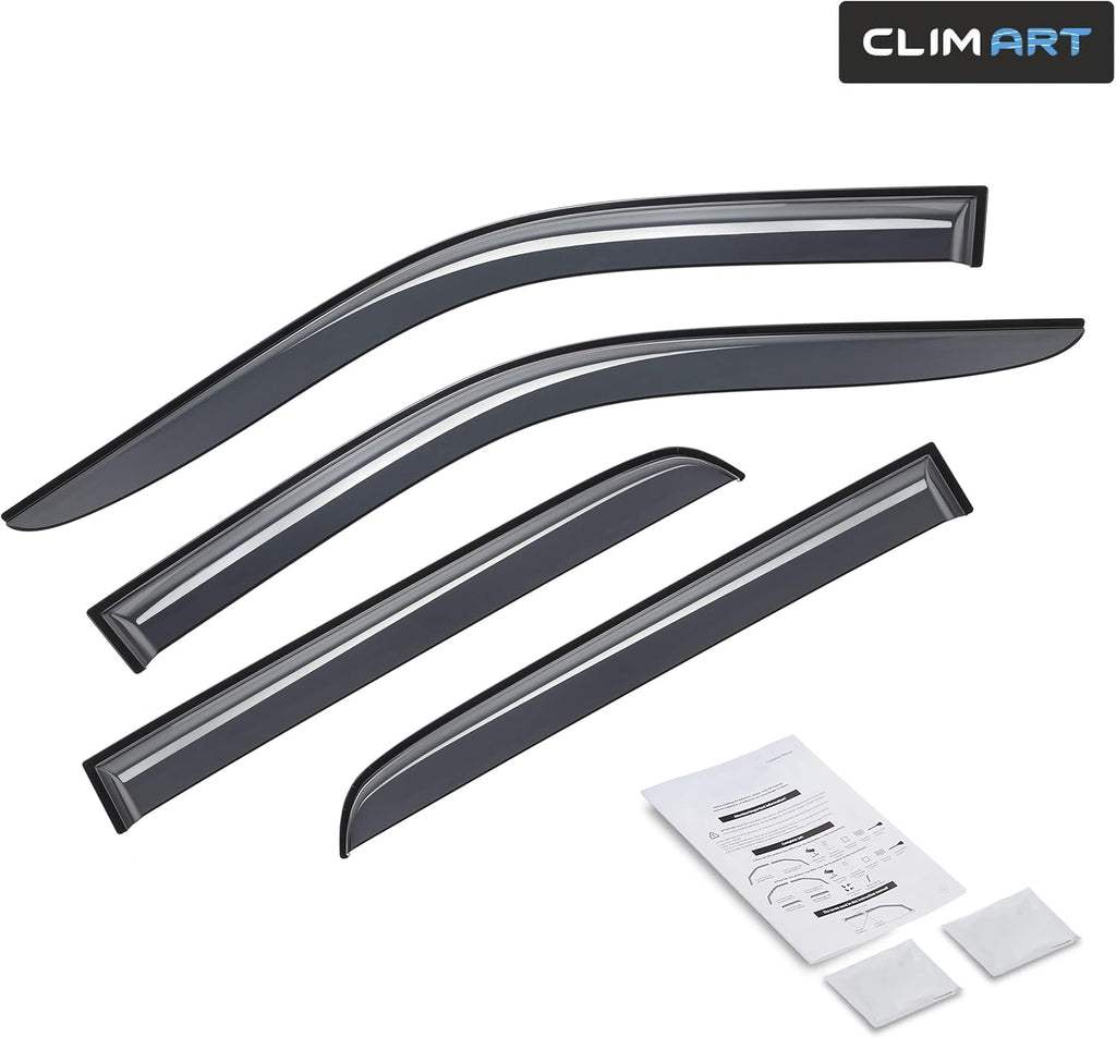 4 pcs Dark Smoke Tape-on Window Deflectors W11682