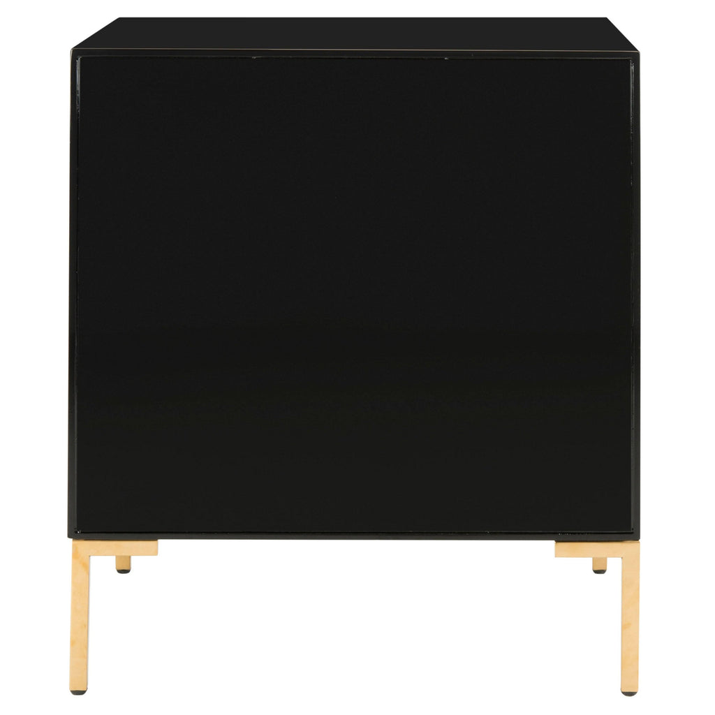 Black/Brass 3-Drawer Side Table U903645