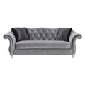 Silver Button Tufted Sofa P529
