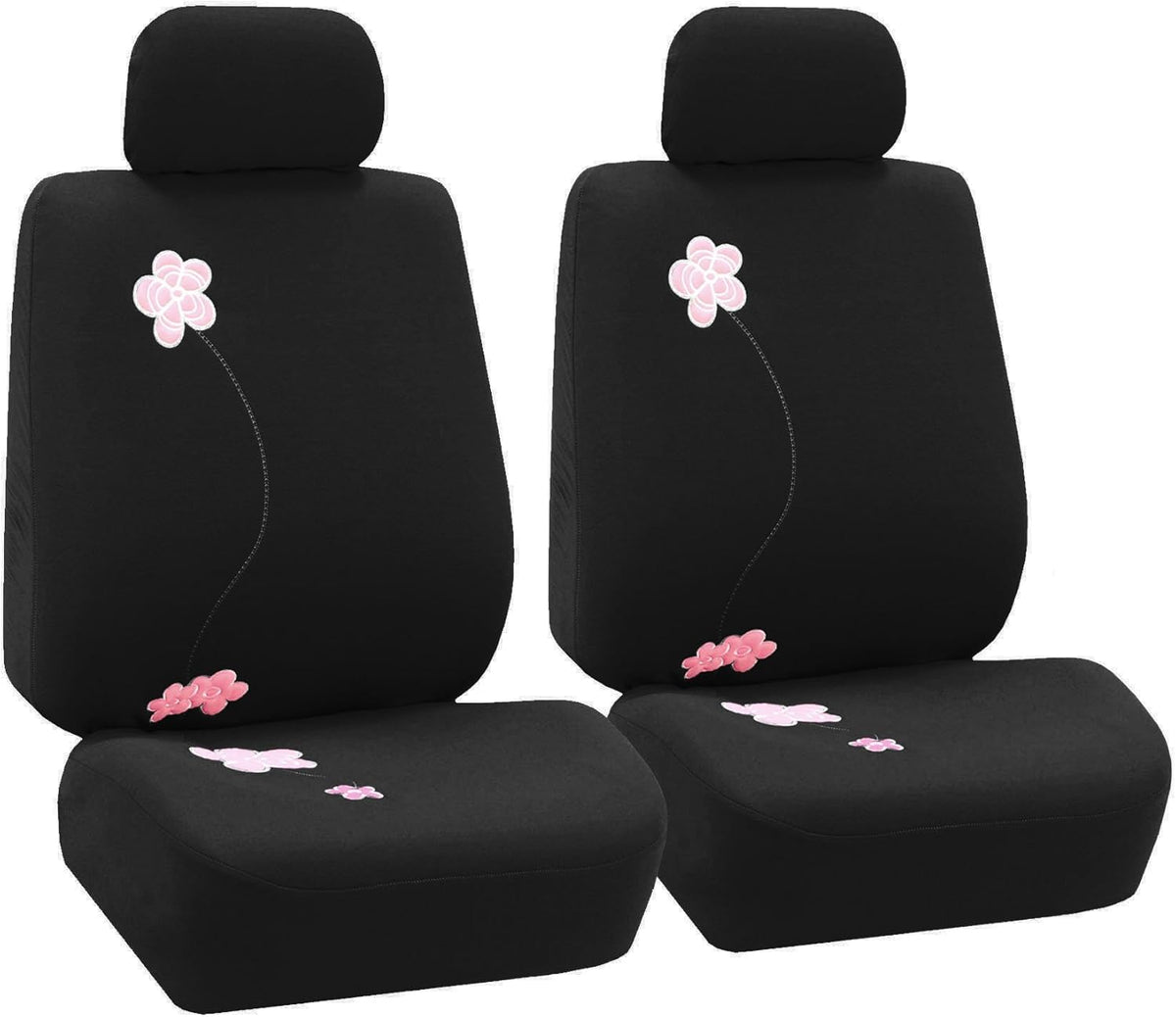 Black Butterfly Embroidery Automotive Seat Covers E869301