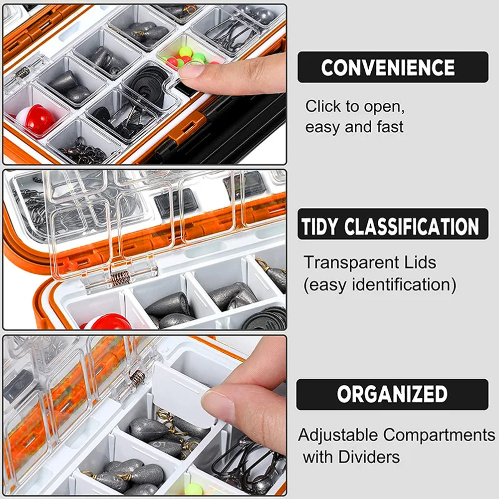 257pcs Fishing Tackle Box with Lures and Hooks D341051