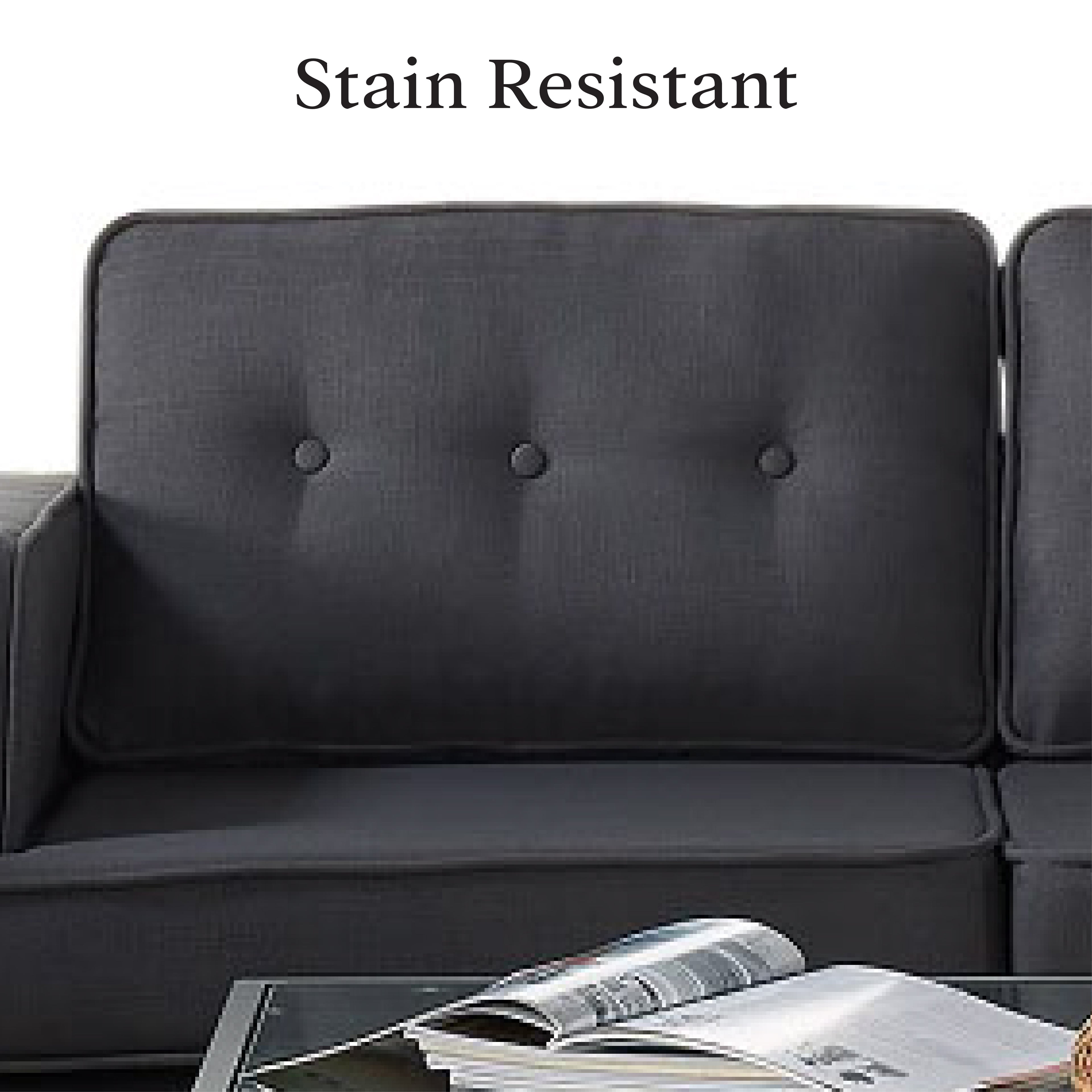 Grey Fabric L-Shaped Sectional with Left Chaise W9541