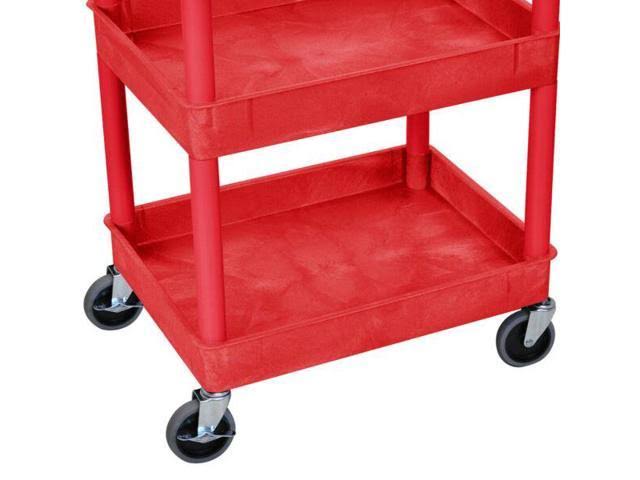 Red 3 Shelf Tub Cart G6932
