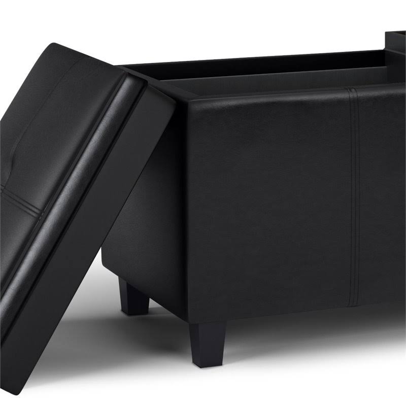 2-Tray Storage Ottoman in Midnight Black K70901