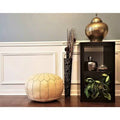 Leather Pouf V715