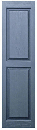 Blue Raised Panel Vinyl Exterior Shutters 2-Pack P8204