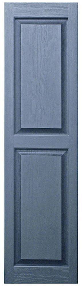 Blue Raised Panel Vinyl Exterior Shutters 2-Pack P8204