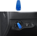 Red Carbon Fiber Headlight Control Switch Knob Cover Trim Pack of 2 Q367656