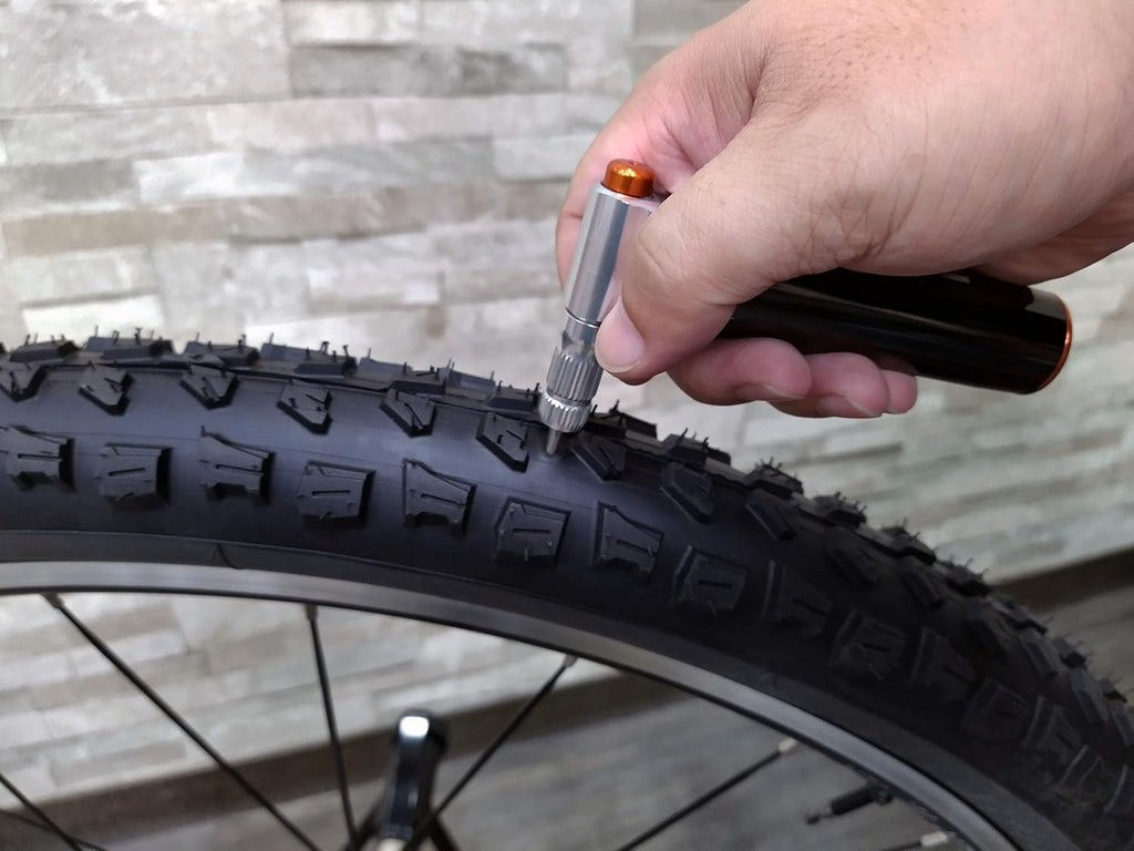 CO2 Inflator Tubeless Tire Repair Tool Kit with Storage Canister, Insertion Tool and Plugs Pack of 2 W966634