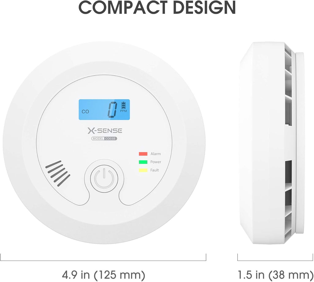 Carbon Monoxide Detector Alarm with Digital Display, Pack of 2 G5554