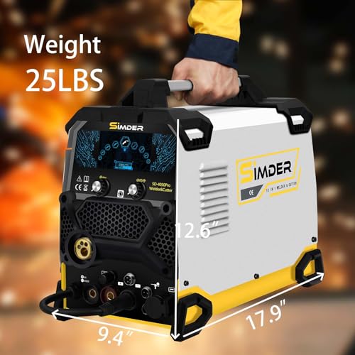 Aluminum MIG Welder Pulse MIG/MAG/HF TIG/Stick/Pilot ARC Plasma Cutter 200A Welding Machine 10 in 1 Welder Cutter Combo W5544