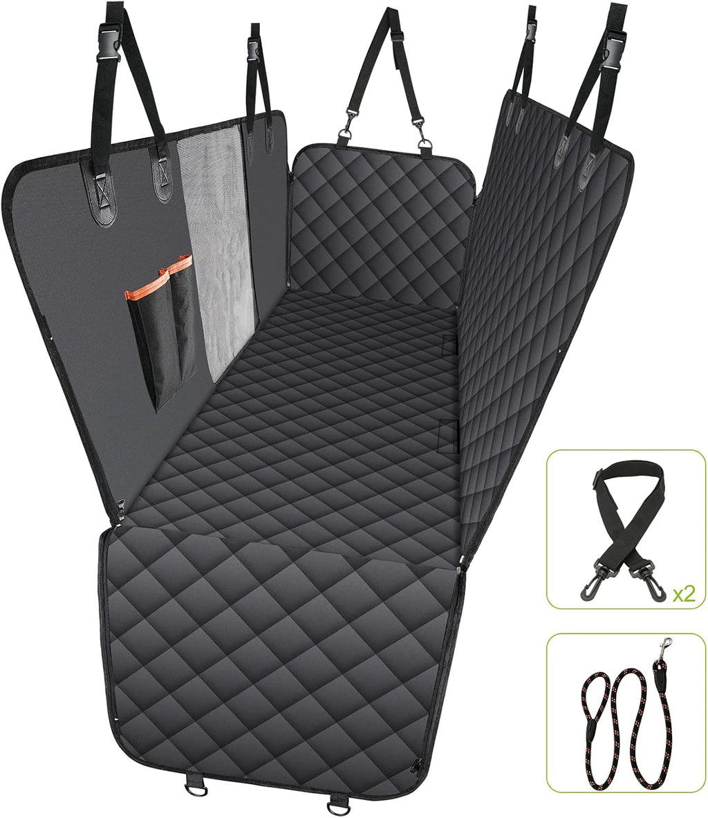 Waterproof Nonslip Dog Seat Cover with 2 Seat Belts and a Pocket C583