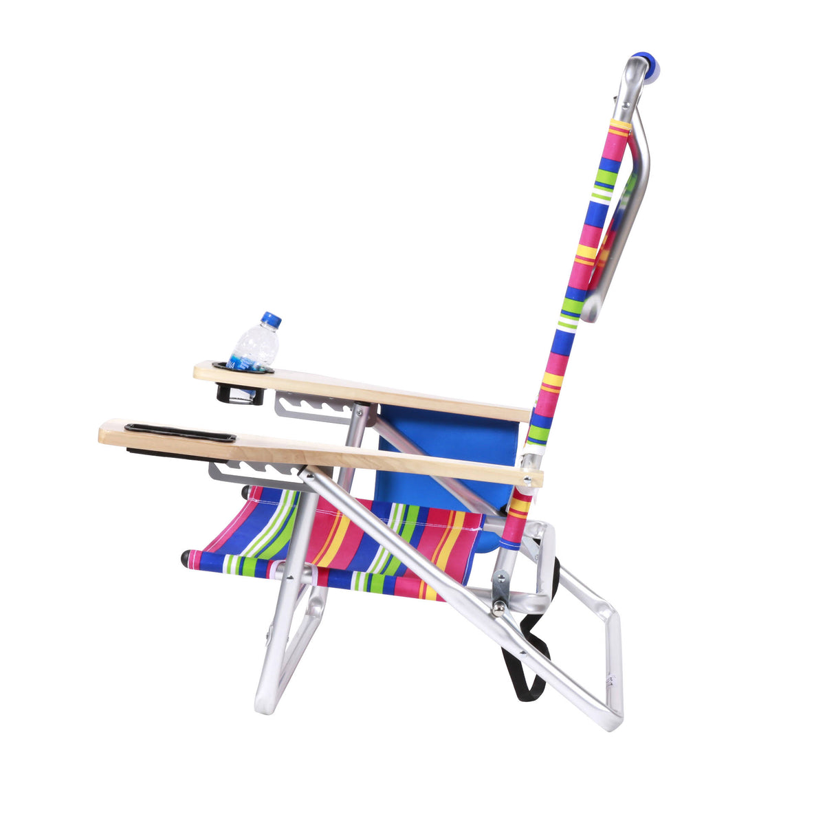 5 Reclining Aluminum Beach Chair with Cup Holder V216