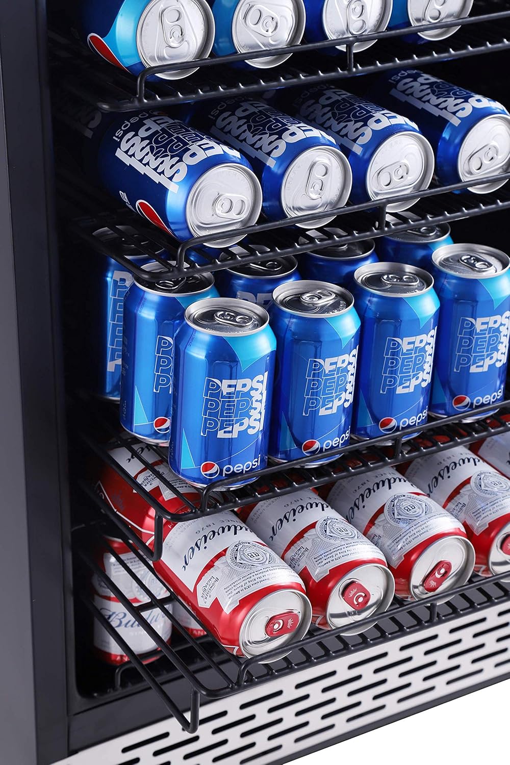 24 Inch 175 Can Built-in Beverage Cooler Refrigerator with Glass Door T182311