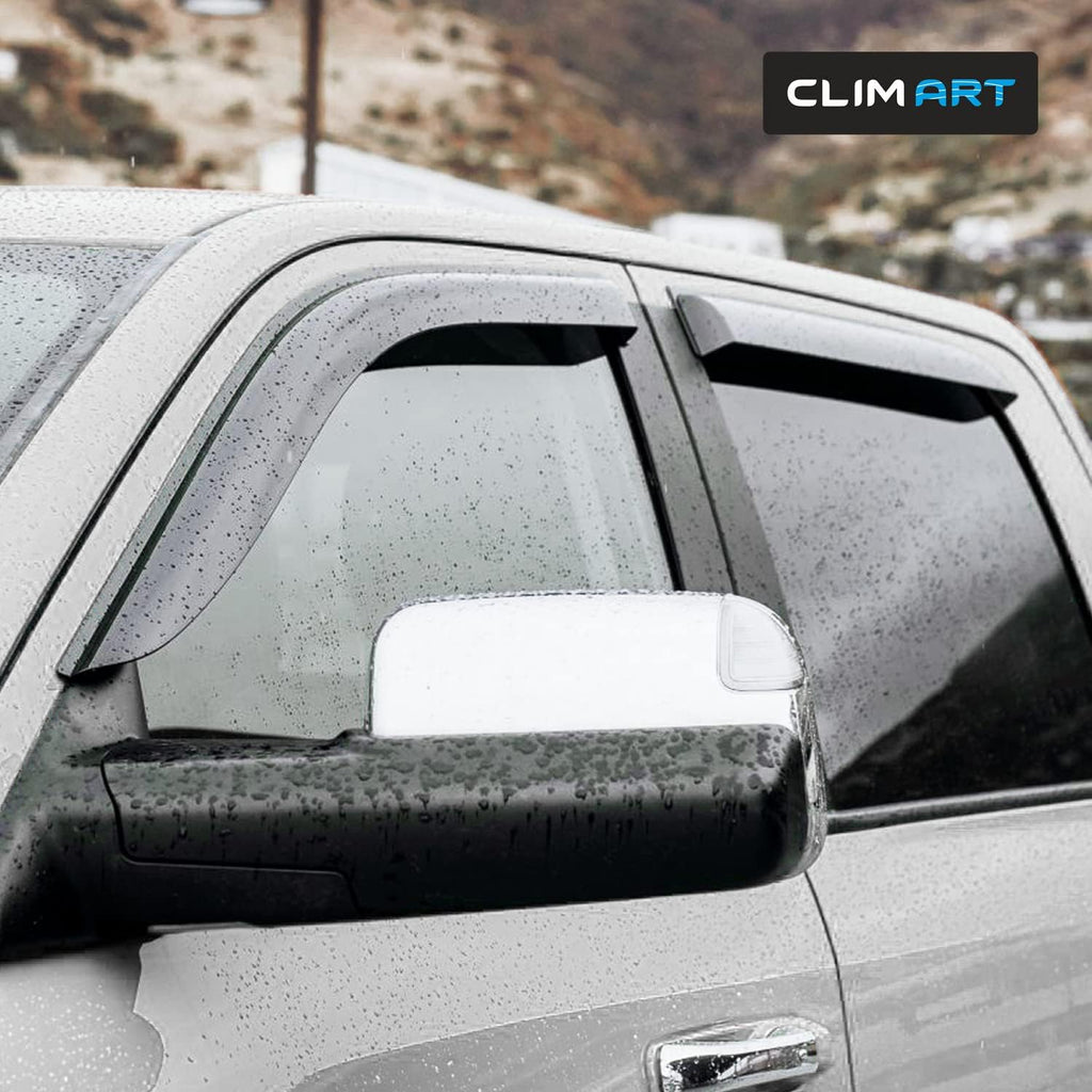 4 pcs Dark Smoke Tape-on Window Deflectors W11682