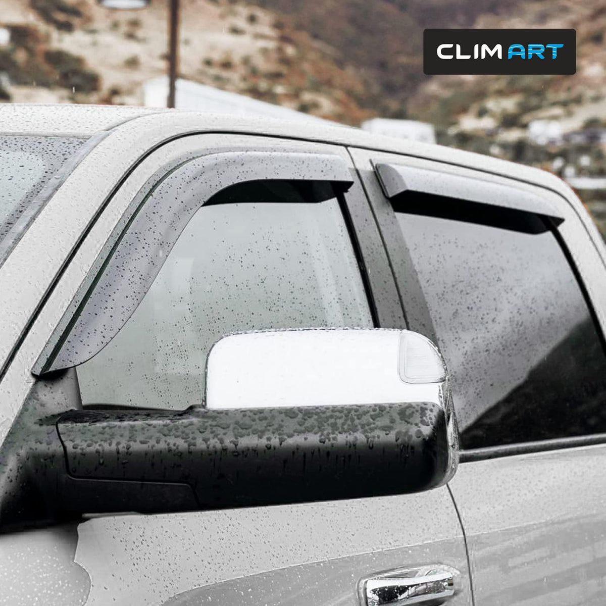 4 pcs Dark Smoke Tape-on Window Deflectors W11682