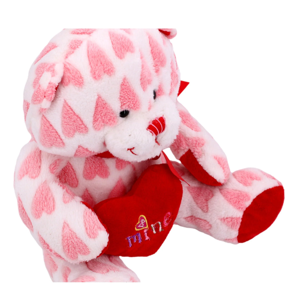 Pink Heart Plush Teddy Bear Pillow Y589717