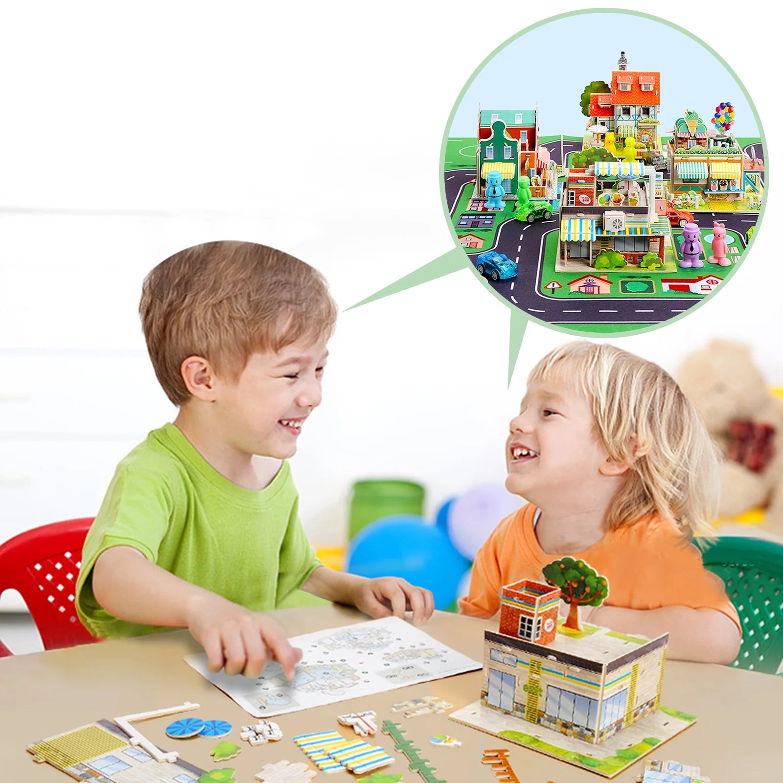 Building Blocks Set with 5 Toy Cars R288