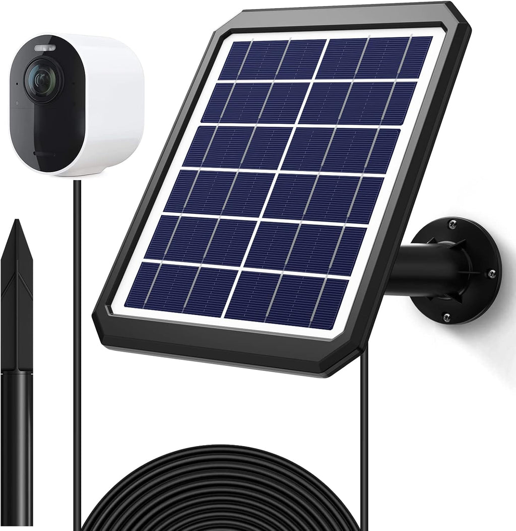 Waterproof Solar Battery Charger for Arlo Cam with Adjustable Wall Mount Bracket Ground Stake K64429