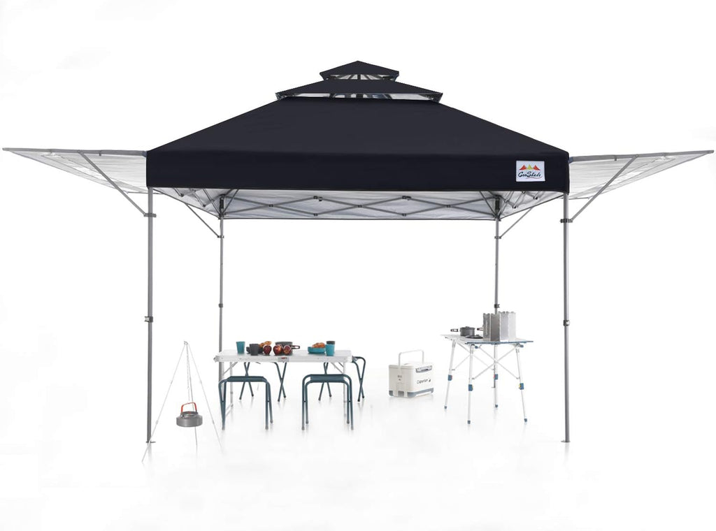 10x17 Instant Pop Up Canopy with Ventilation and Adjustable Dual Half Awnings O47967