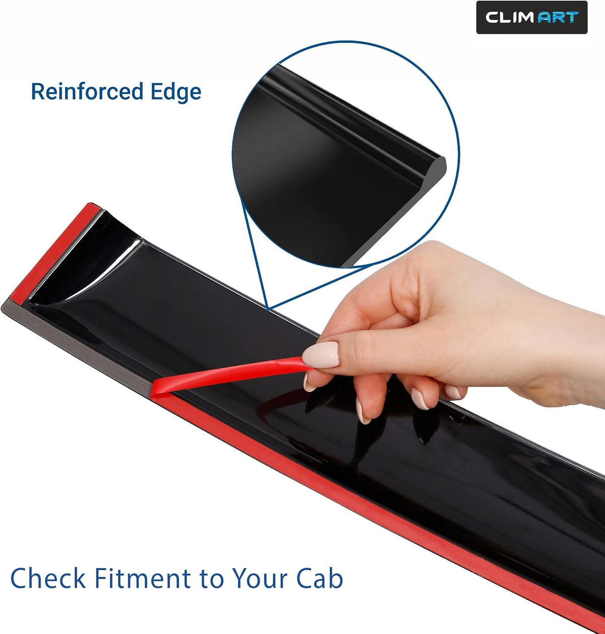 4 pcs Dark Smoke Tape-on Window Deflectors W11682