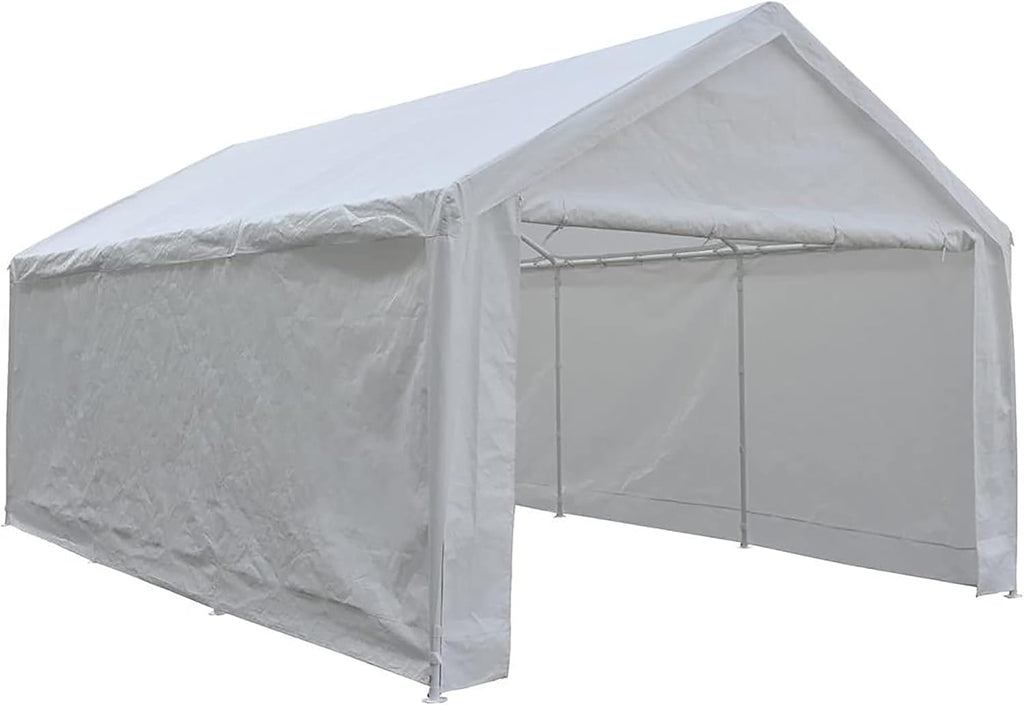 10 x 20 ft Heavy Duty Carport with Removable Sidewalls & Doors P77801