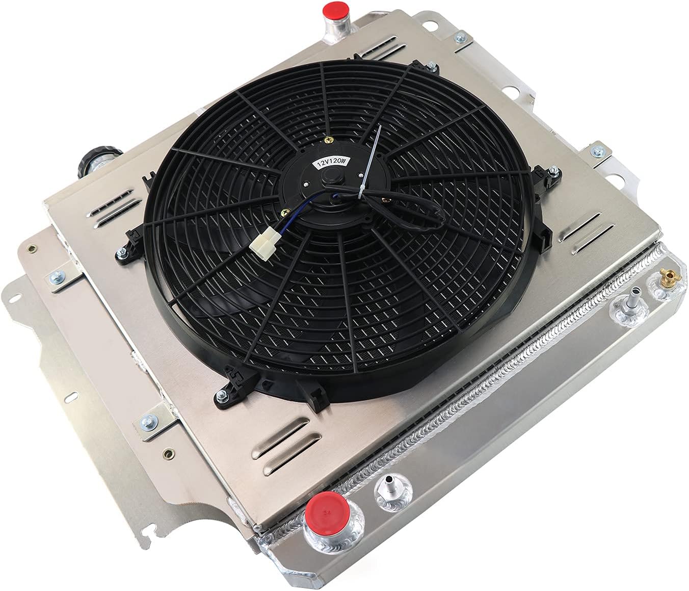 All Aluminum 3 Row Radiator with Shroud Fan Relay Kit N41478