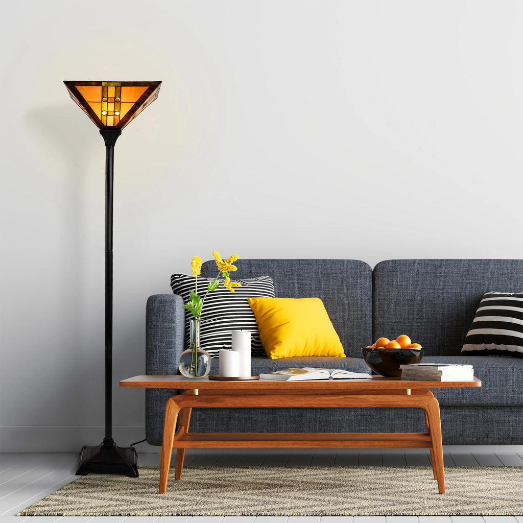 Tiffany Style Floor Lamp with LED Bulb E1164
