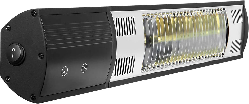 1500W Wall Mounted Infrared Heater, IP65 Waterproof, 240V Black H37187