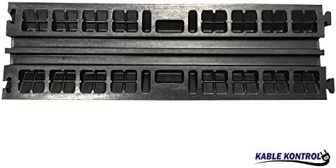 Black Rubber 2 Channel Cable Protector 40” Long Pack of 2 U15319