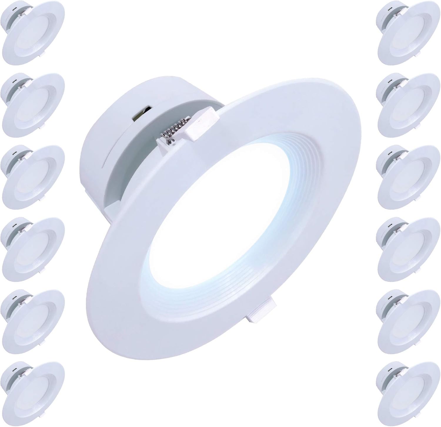 12 Pack 6 Inch Canless LED Downlight with Junction Box, 9W, 700 Lumens, Soft White 2700K M1715