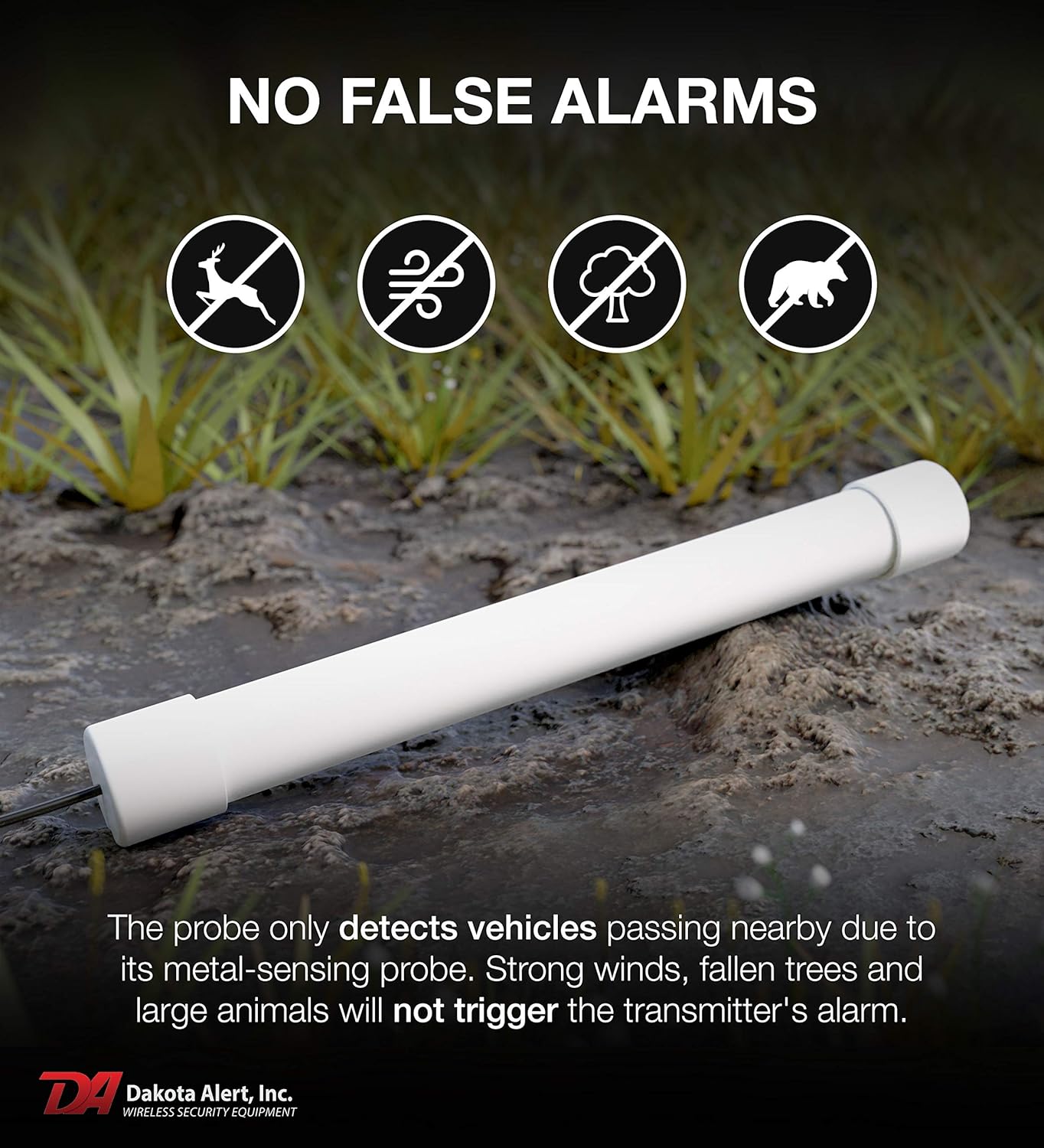 Wireless Driveway Alarm System with Vehicle Detecting Probe Transmitter C713