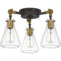 3 Light Semi-Flush Mount Western Bronze C88607
