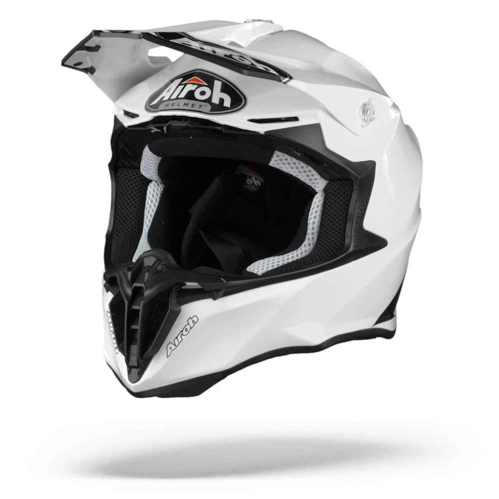 White Gloss Motorcycle Helmet O296