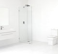Frameless Fixed Glass Panel Brushed Nickel T5057