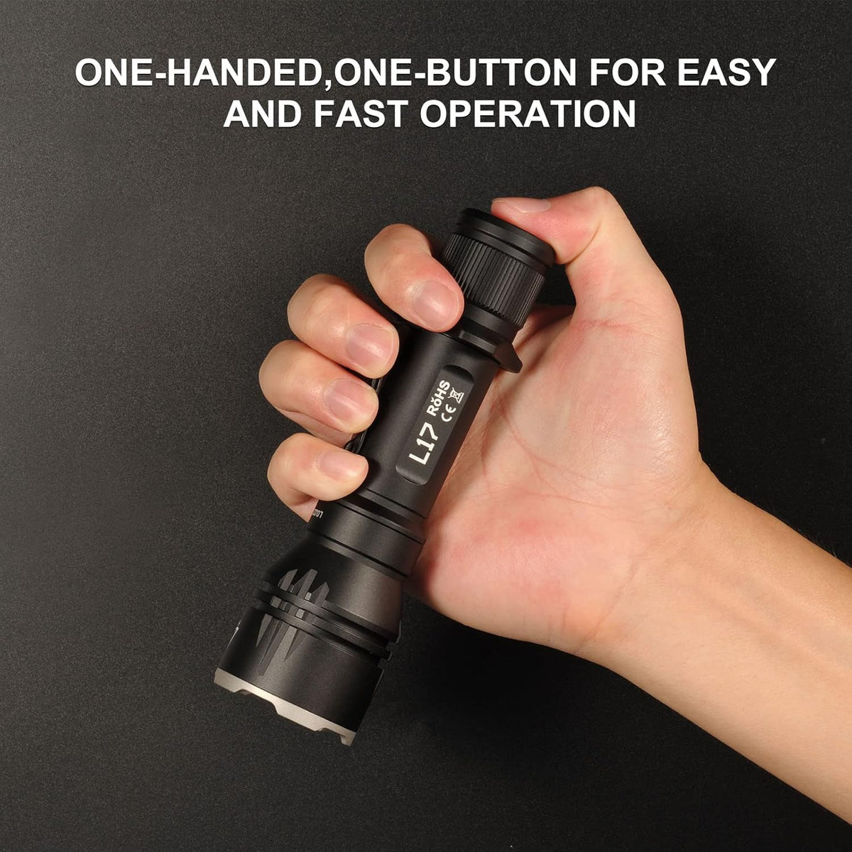 Tactical Flashlight 2632 Feet Long Range Throw 1400 Lumens LED Flashlight with 3100mAh USB Rechargeable Battery J102083