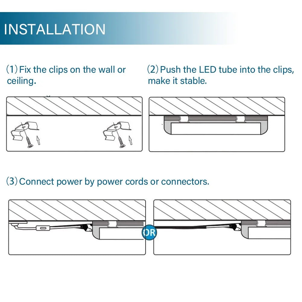 6-Pack Linkable LED Shop Light Fixture A702