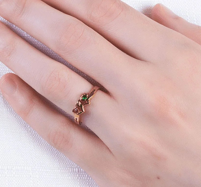 Loving Promise Ring with Diamonds in 10kt and 14kt Yellow and White Gold L943907