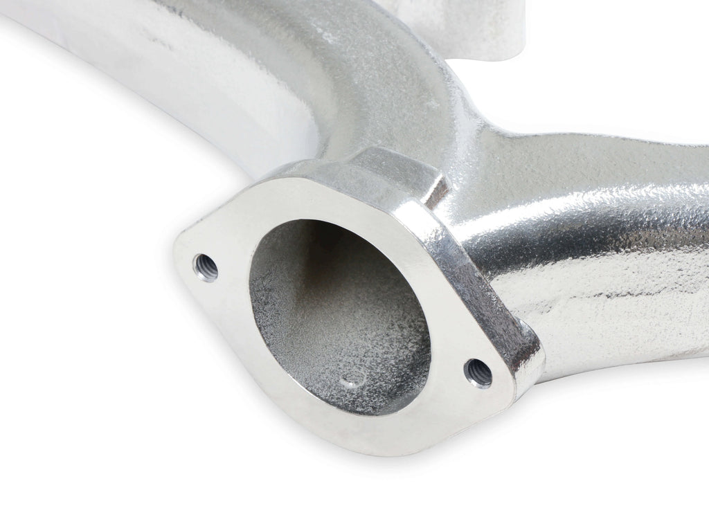 Cast Iron Exhaust Manifolds 2-1/2" Outlet Silver Ceramic Coated W1773