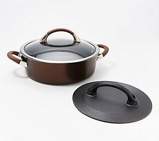 4-qt Hard Anodized Covered Sautuese with Grill Press Z84722
