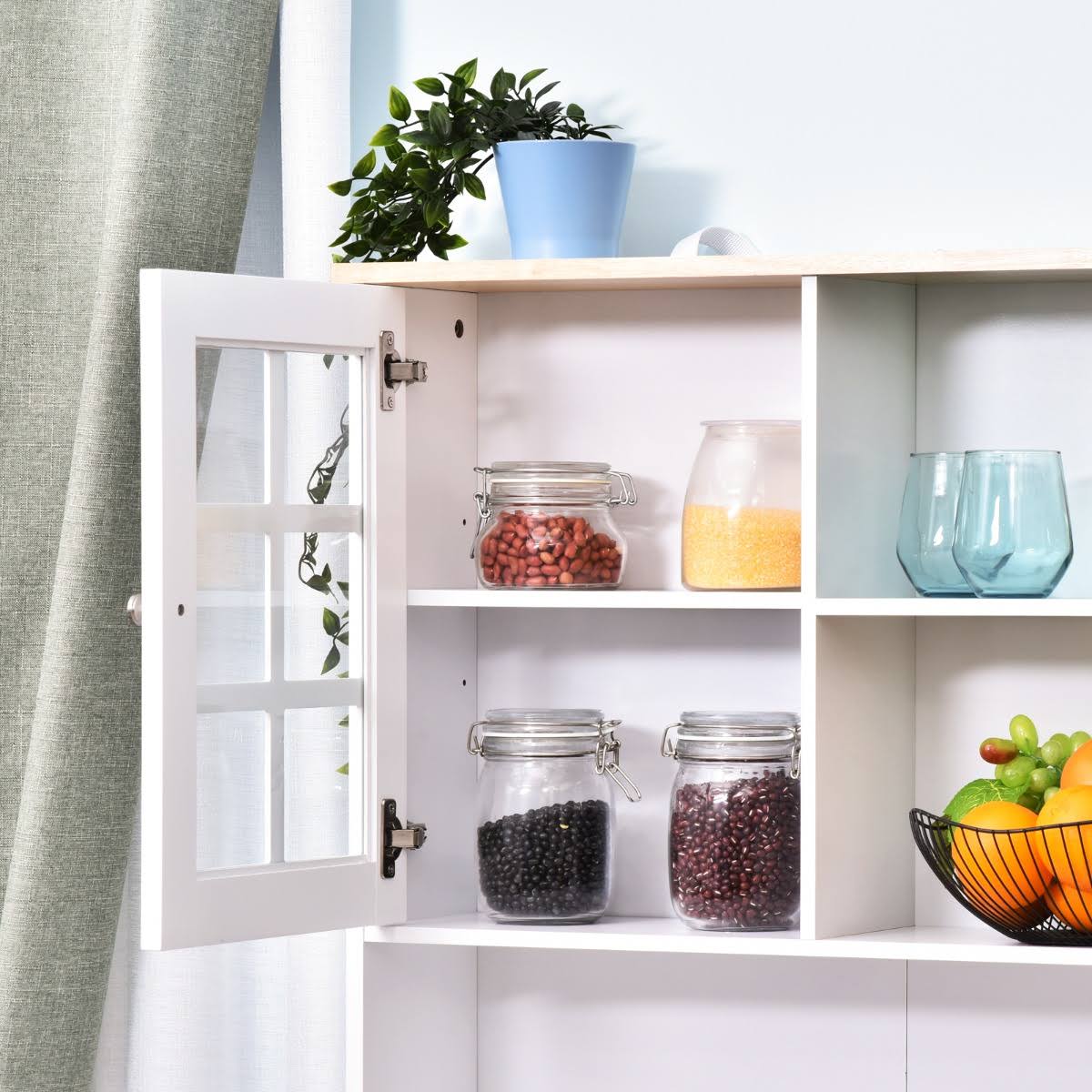 White Kitchen Pantry Cabinet Z98451
