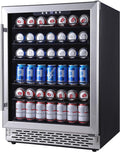 24 Inch 175 Can Built-in Beverage Cooler Refrigerator with Glass Door T182311