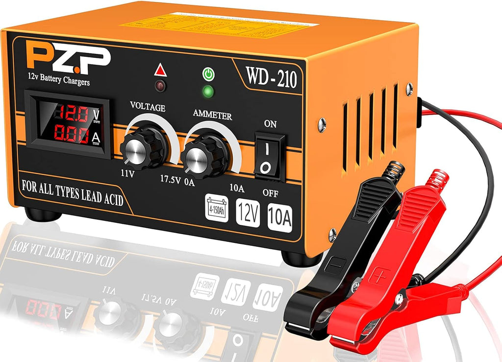 12V/24V Manual Battery Charger Maintainer Trickle Charger D346478