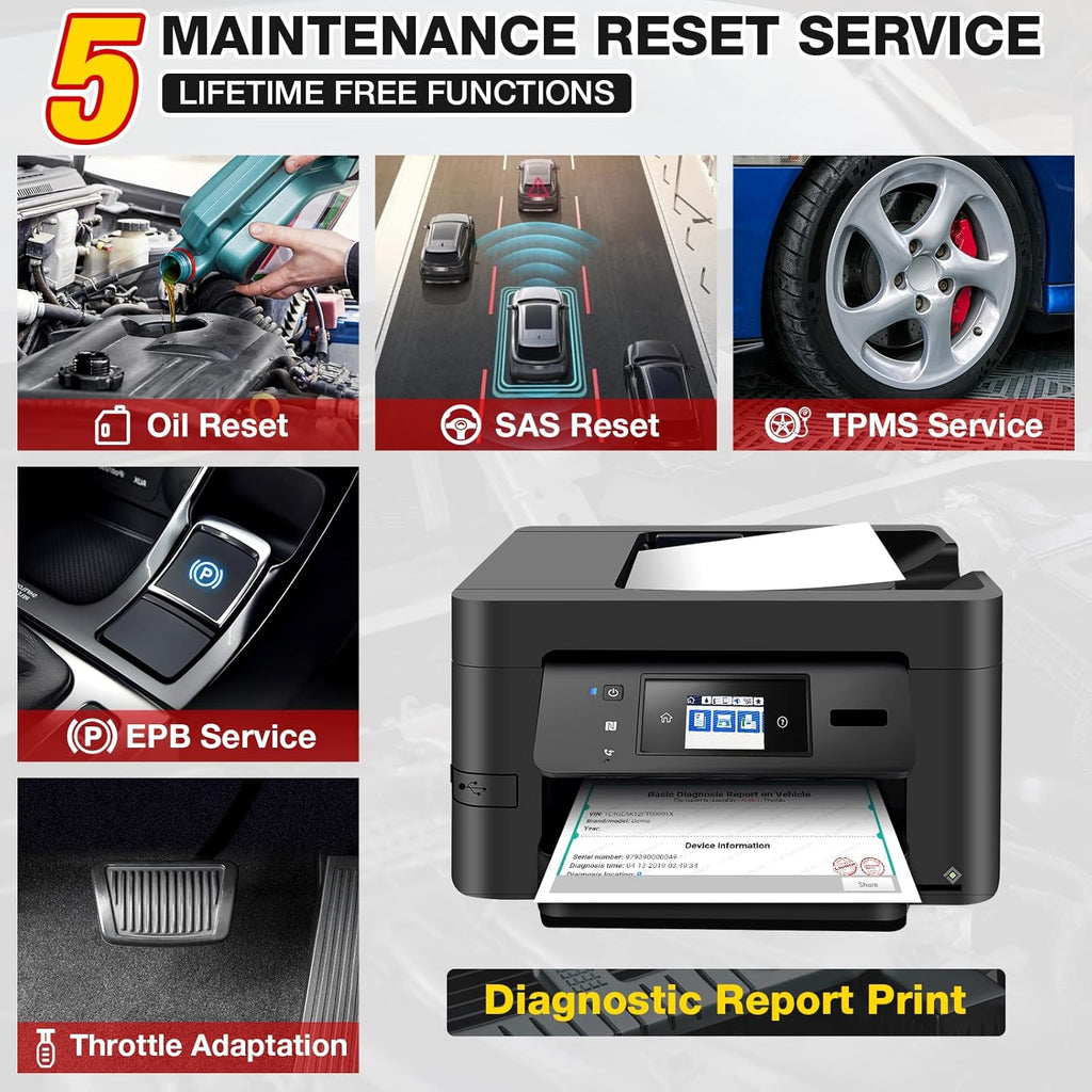 OBD2 Scanner CRP129E Code Reader with Oil EPB TPMS SAS Throttle Reset Diagnostic Tool AutoVIN R854