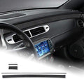 Carbon Fiber Car Center Console Dash Panel Sticker Interior Trim Decal Accessories (Black) Pack of 2 K972478