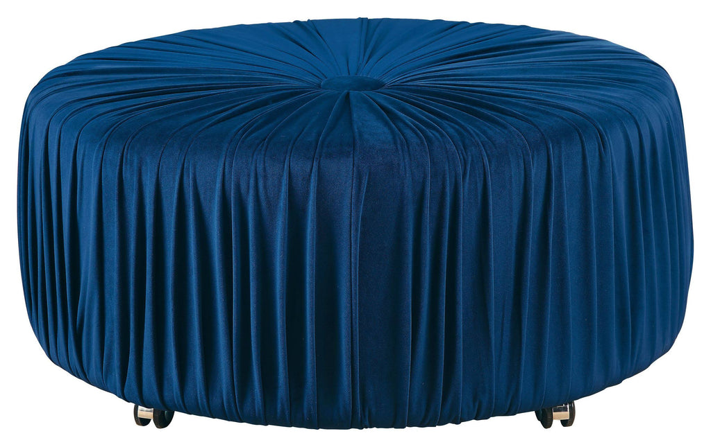 Navy Round Ottoman Z15206