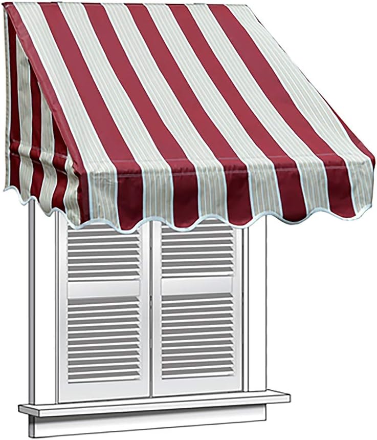 Green Multi-Stripe Window Canopy Awning 6 x 2 Feet I99509