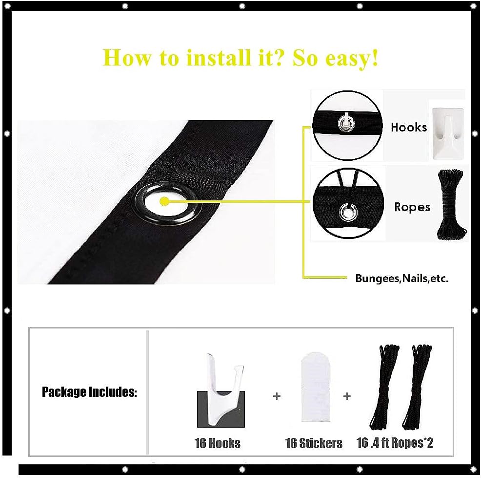 180 Inch 16:9 Portable Folding Projector Screen I282236