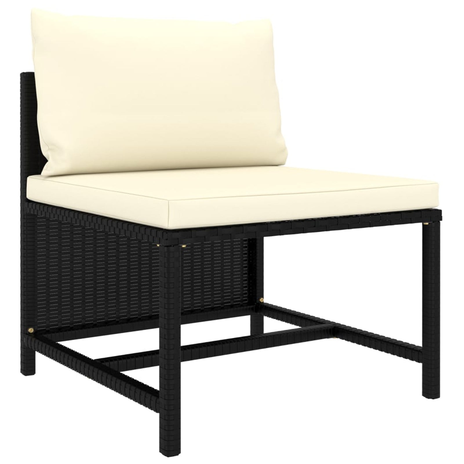 9 Piece Outdoor Sectional Sofa Set with Cream White Cushions I427193