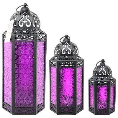 3-Piece Moroccan Tall Iron Lantern Set E6145